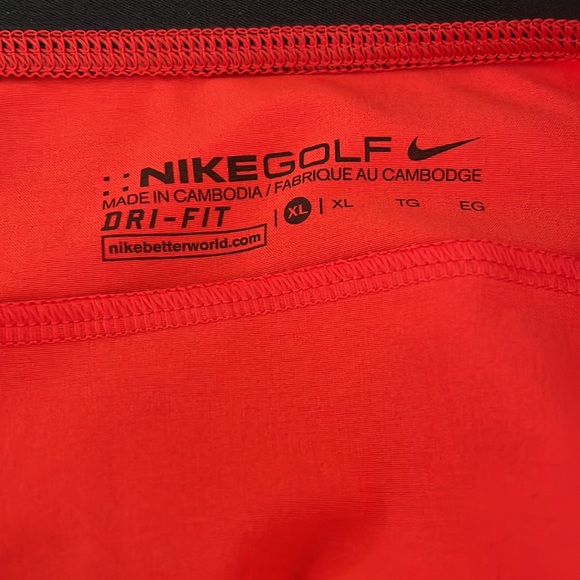 Nike Golf Skirt Size XL With Pockets Elastic Waist Red - Picture 7 of 9